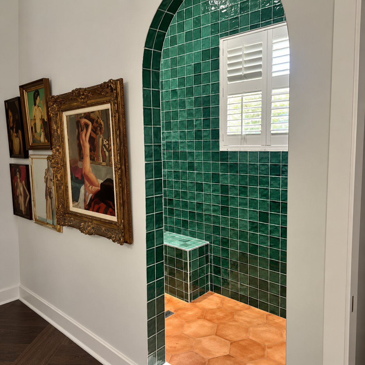 Shower bench seating