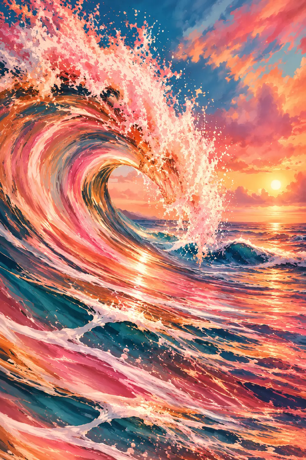Sunset Cove custom waterproof shower wall panel